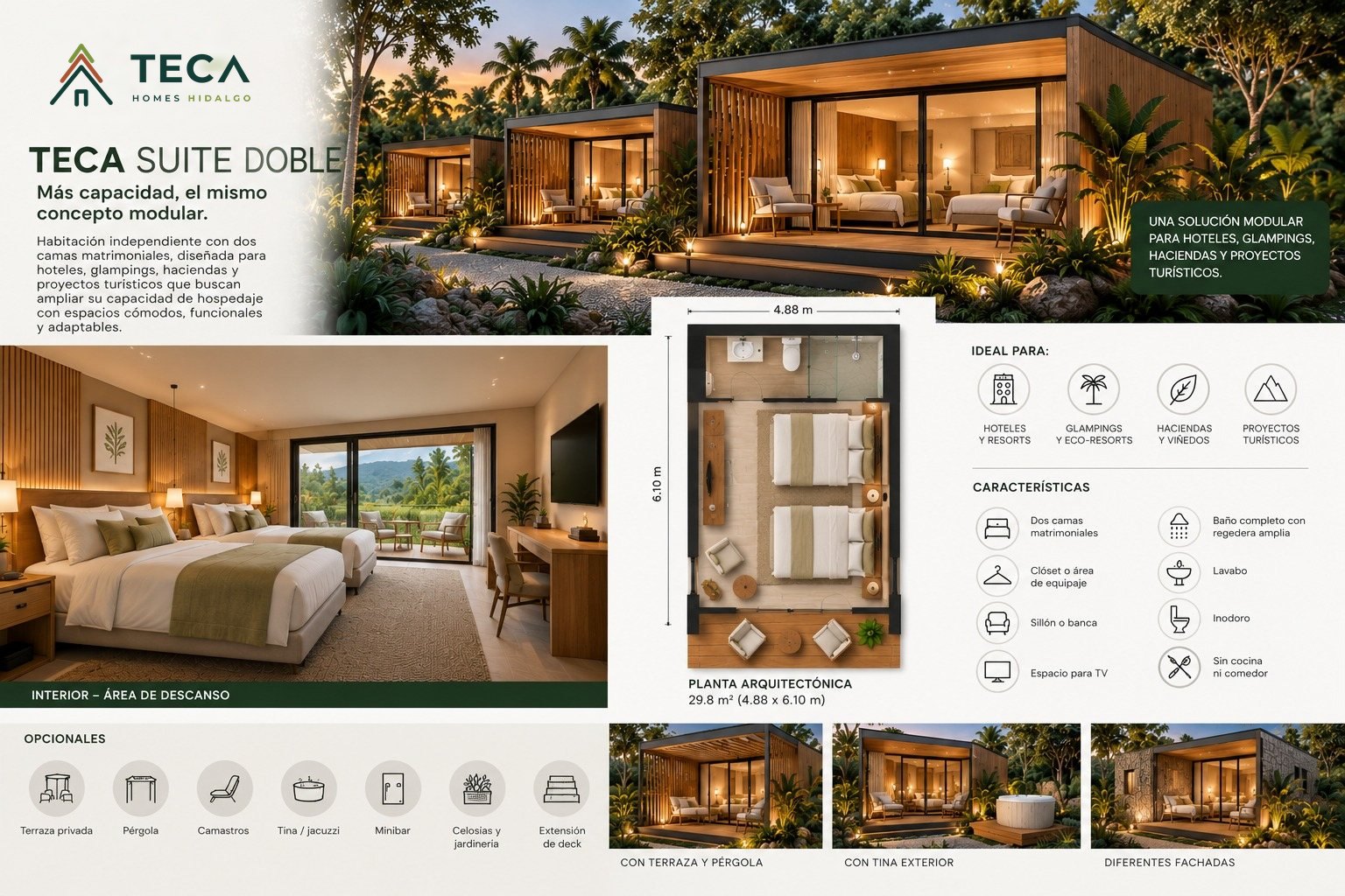 Ficha completa de la TECA Suite Doble